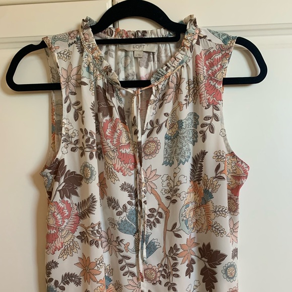 LOFT sleeveless blouse - Picture 1 of 7